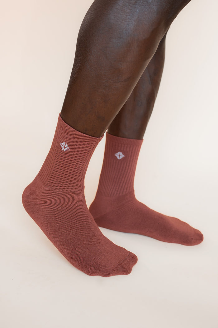 Adult Crew Socks in Ember