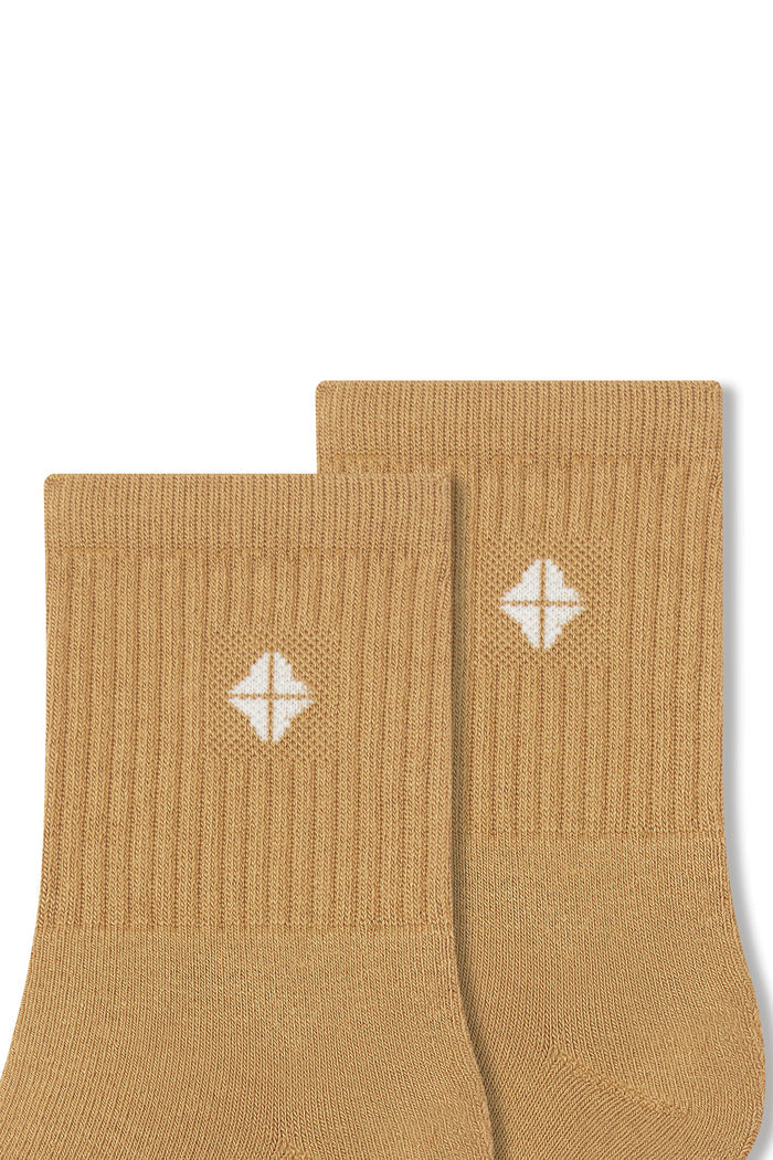 Adult Crew Socks in Ochre