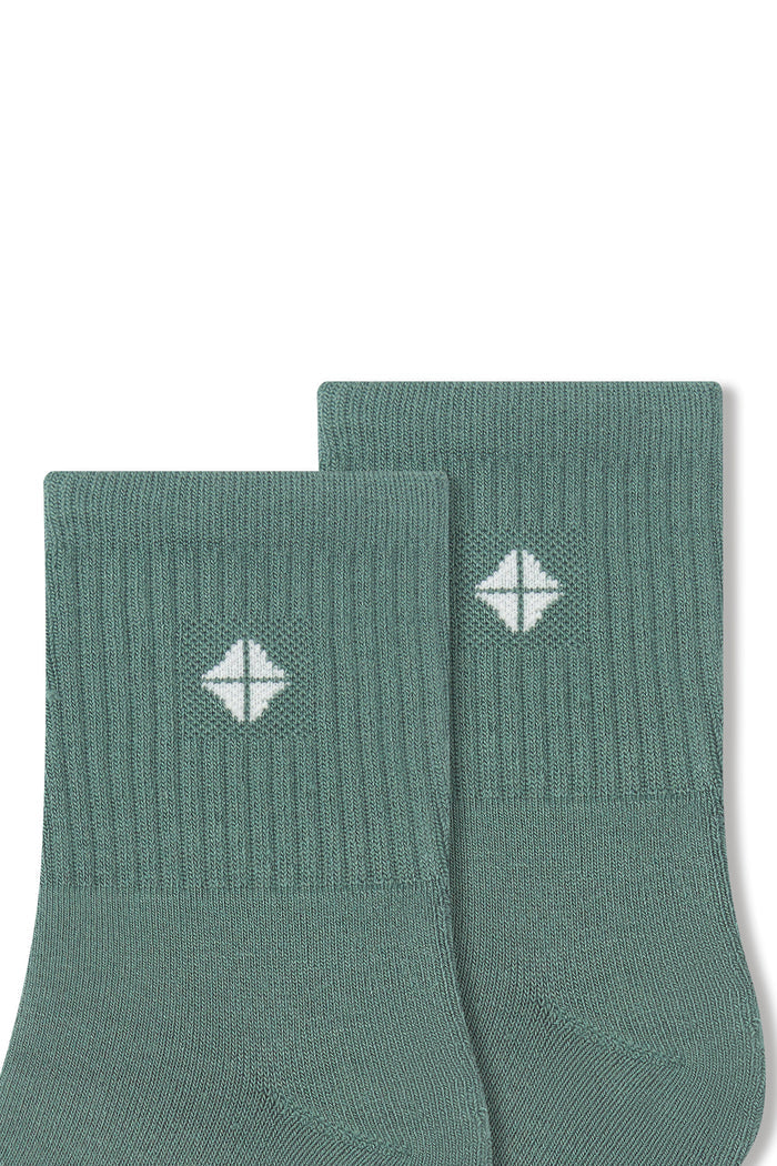 Adult Crew Socks in Pine
