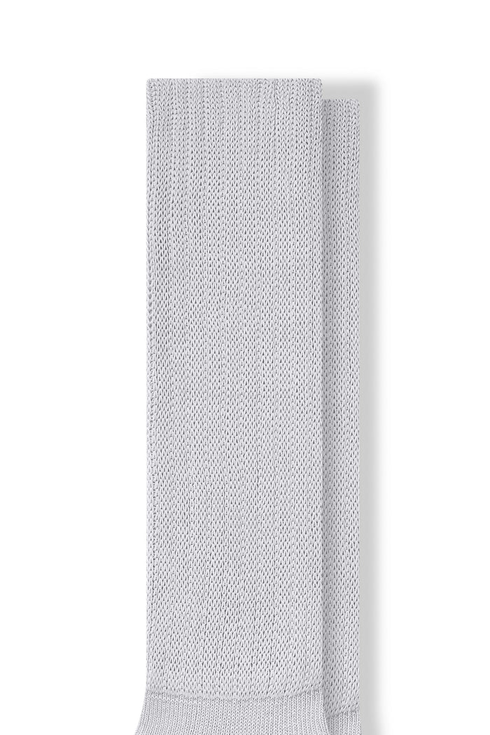 Adult Scrunch Socks in Storm close up on a white background.