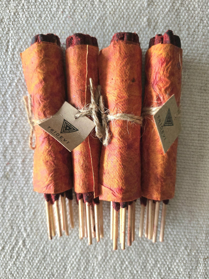 Artisanal Hand Rolled Incense - Red Lotus