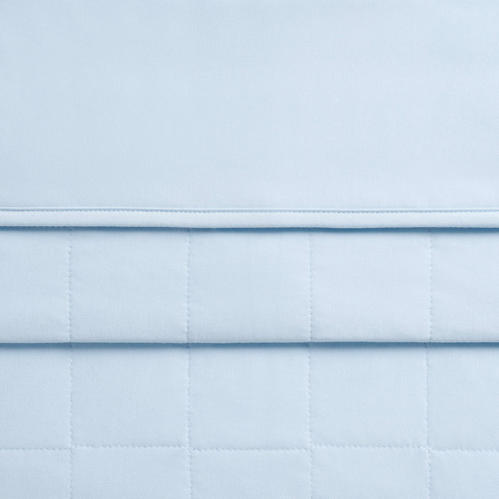 Close up of the quilted backing and smooth top of the Baby Blanket in Breeze 1.0