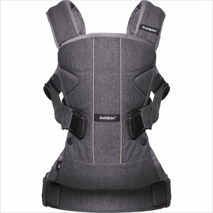 BabybjÃ¶rn Baby Carrier One In Denim Gray And Dark Gray Cotton Mix