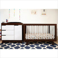 Babyletto Hudson 2 Piece 3-in-1 Convertible Crib Set in White/Espresso