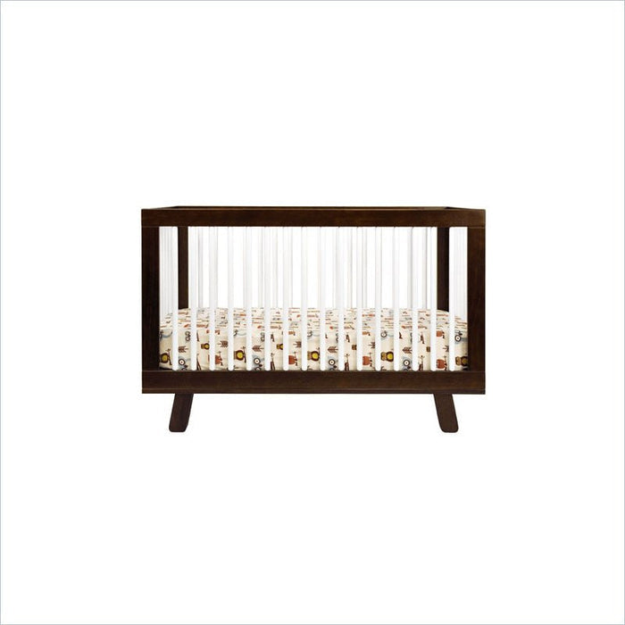 Babyletto Hudson 3-in-1 Convertible Crib with Rail in White/Espresso