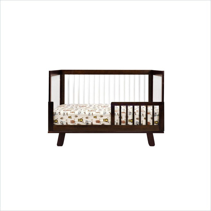 Babyletto Hudson 3-in-1 Convertible Crib with Rail in White/Espresso
