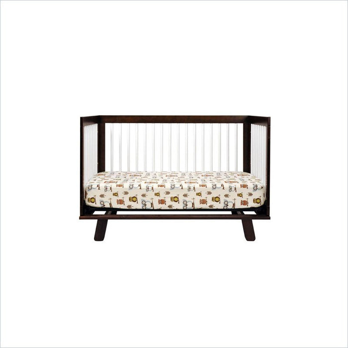 Babyletto Hudson 3-in-1 Convertible Crib with Rail in White/Espresso