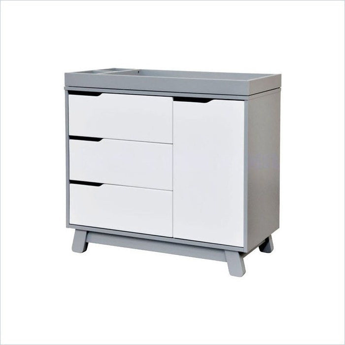 Babyletto Hudson Dresser with Changer Tray in Grey/White