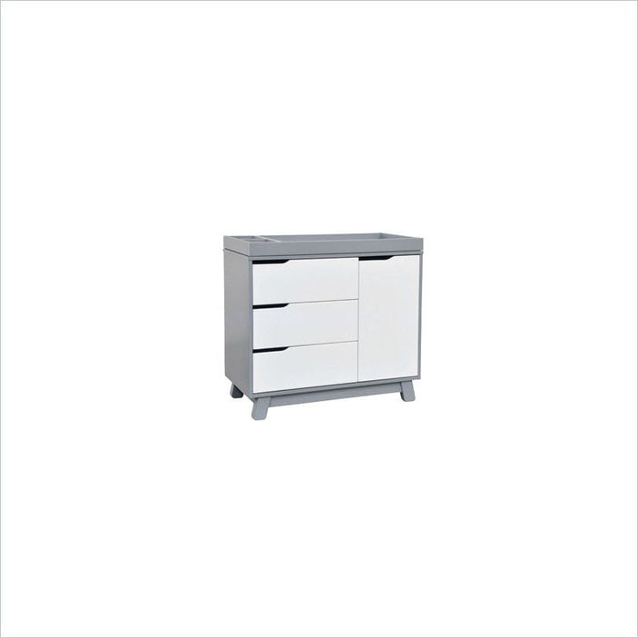 Babyletto Hudson Dresser with Changer Tray in Grey/White