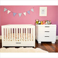 Babyletto Mercer 2 Piece 3 in 1 Convertible Crib Set in White