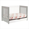 Babyletto Mercer 3 in 1 Convertible Wood Crib in Grey/White