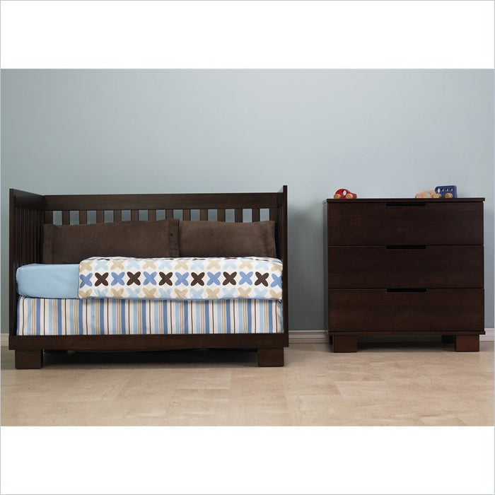 Babyletto Modo 2 Piece 3-in-1 Convertible Wood Crib Set in Espresso