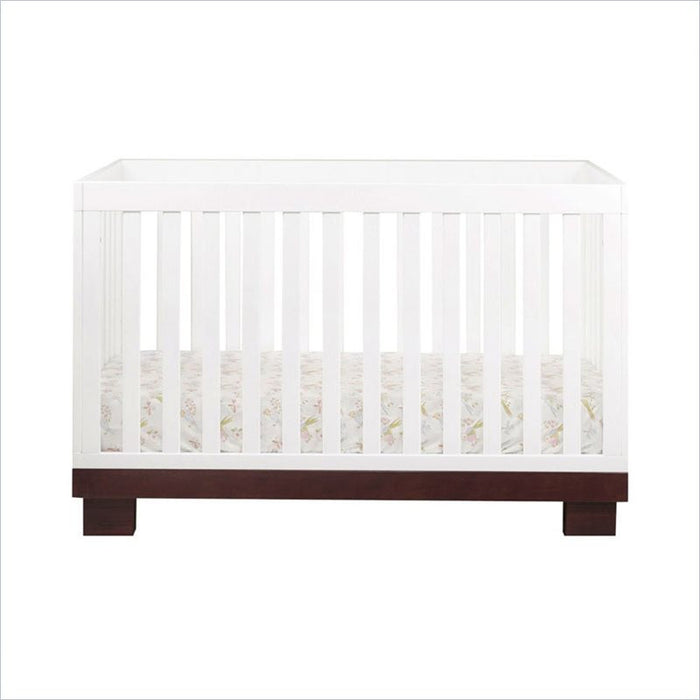 Babyletto Modo 3 in 1 Convertible Wood Crib in Two-tone White/Espresso