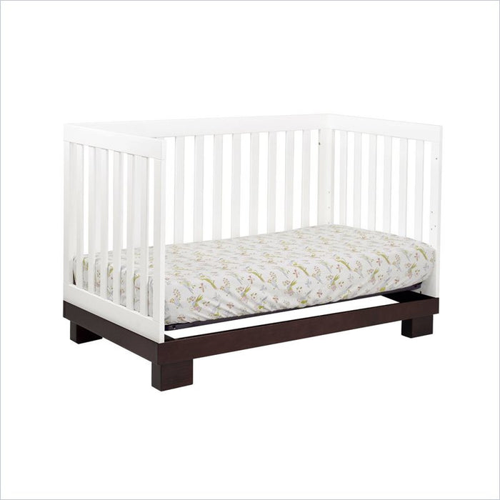 Babyletto Modo 3 in 1 Convertible Wood Crib in Two-tone White/Espresso