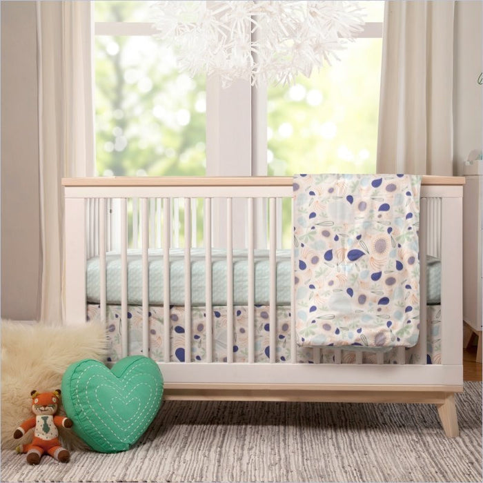 Babyletto Scoot 3-in-1 Convertible Crib in White and Washed Natural Finish