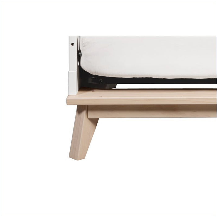 Babyletto Scoot 3-in-1 Convertible Crib in White and Washed Natural Finish