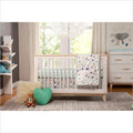 Babyletto Scoot 3-in-1 Convertible Crib in White and Washed Natural Finish