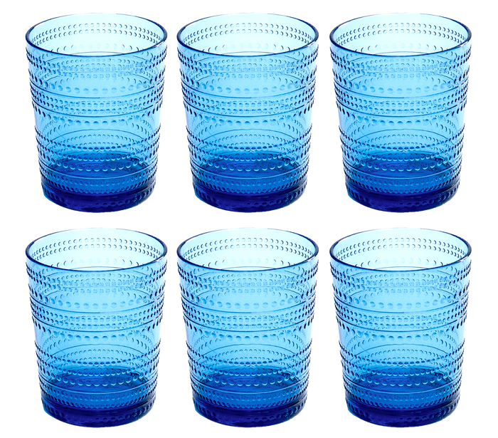 Beaded DOF Shatterproof Premium Plastic Drinkware Collection: Clear