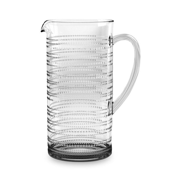 Beaded Shatterproof Premium Plastic Clear Pitcher: Clear