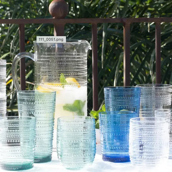 Beaded Shatterproof Premium Plastic Clear Pitcher: Clear