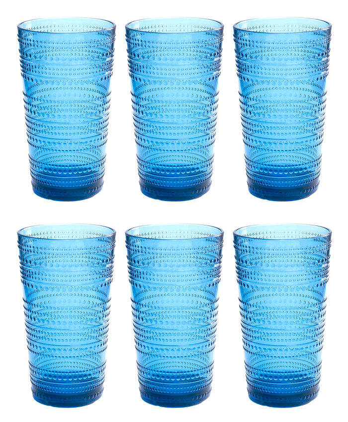 Beaded Tall Tumbler Shatterproof Premium Plastic Drinkware: Clear