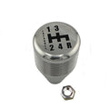 Billet Aluminum Transmission Shifter Knob, Raw, 4-speed, Rev Down