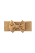 Bow Headband in Ochre on a white background