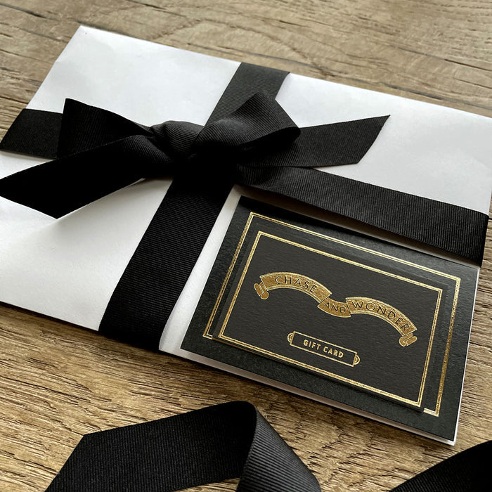 Chase and Wonder gift card, luxury home fragrance gift voucher
