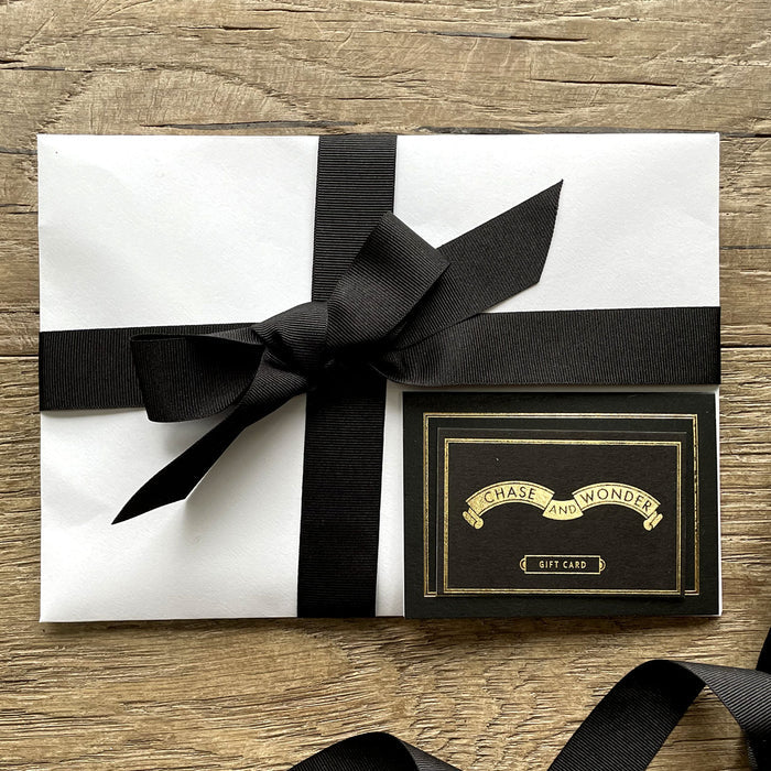 Chase and Wonder gift card, luxury home fragrance gift voucher