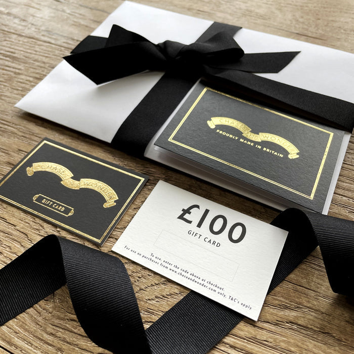 Chase and Wonder gift card, luxury home fragrance gift voucher