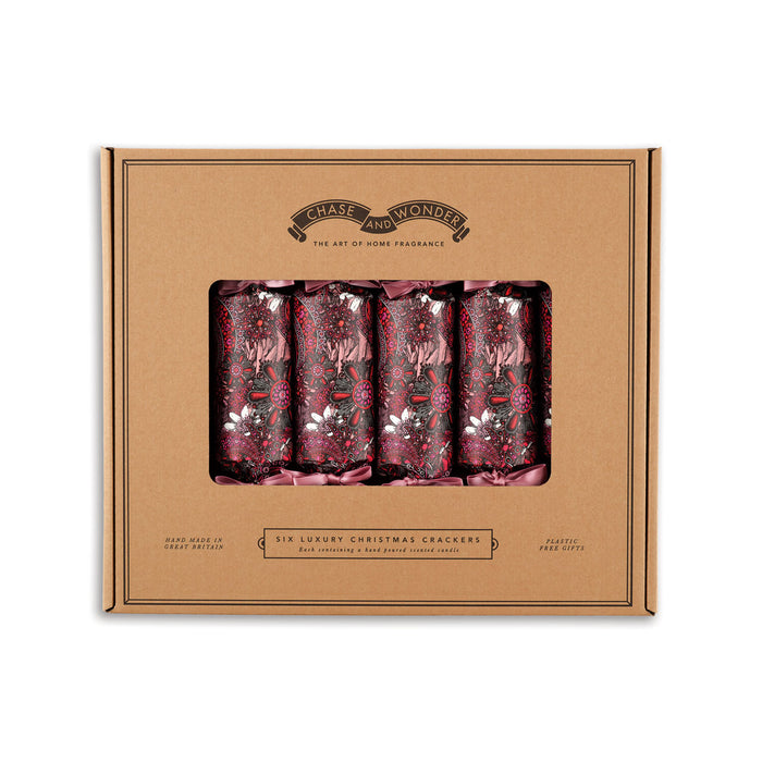 "Christmas Jewels" Luxury Candle Christmas Crackers luxury Christmas crackers by Chase and Wonder, hand-rolled in Cheshire