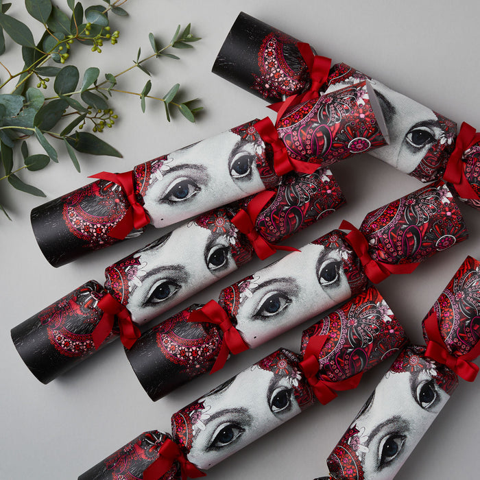 "Christmas Lady" Luxury Candle Christmas Crackers Christmas cracker opened to reveal the scented candle gift inside