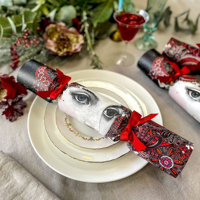 "Christmas Lady" Luxury Candle Christmas Crackers luxury Christmas crackers by Chase and Wonder, hand-rolled in Cheshire