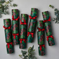 "Christmas Wreath" Luxury Candle Christmas Crackers by Chase and Wonder, hand-rolled luxury crackers with illustrated design