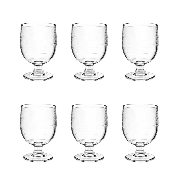 Cordoba Clear Shatterproof Plastic Drinkware Collection: Stacking Goblet
