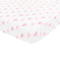 Pink and white Crib Sheet in Bow