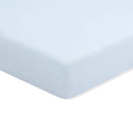 Crib Sheet in Breeze shown on a crib mattress