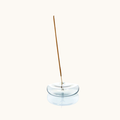 Dimple - Hand Blown Glass Incense Holder Grey