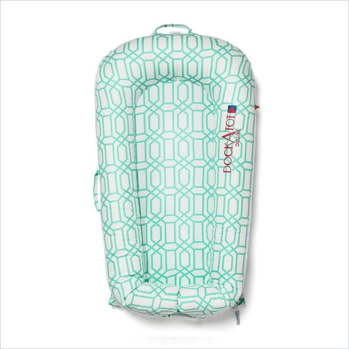 DockATot Deluxe Dock (0-8M) in Minty Trellis