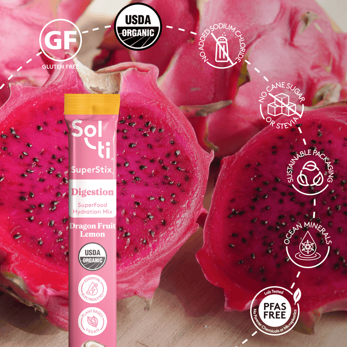Sol-ti Dragon Fruit SuperStix; gluten-free, USDA organic, no added sodium or cane sugar, sustainably packaged, PFAS-Free