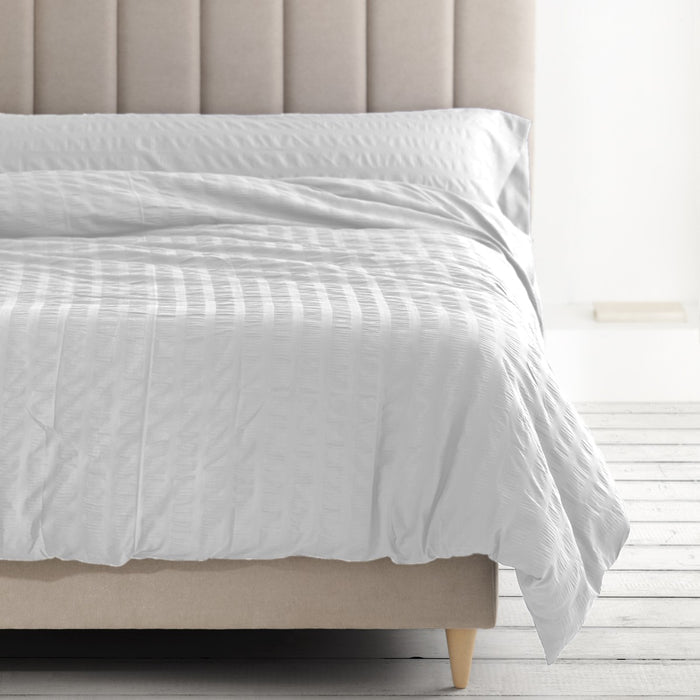 Dúo funda nórdica + almohada aman blanco vista frontal