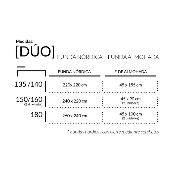 Dúo de funda nórdica Amán blanco
