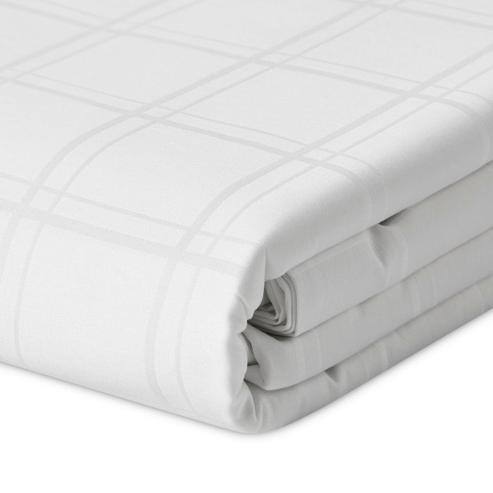 Dúo funda nórdica + almohada Sophia blanco detalle