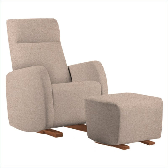 Dutailier Etna Upholstered Harvest Glider Chair in Sand