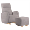 Dutailier Etna Upholstered Natural Glider Chair in Snow