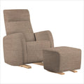 Dutailier Etna Upholstered Natural Glider Chair in Wheat