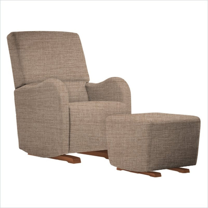 Dutailier Laki Upholstered Harvest Glider Chair in Wheat