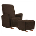 Dutailier Pico Upholstered Harvest Glider Chair in Chocolate