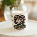 Eden Ceramic Candle by Chase and Wonder, hand-decorated fine china vessel with 22ct gold and original illustration