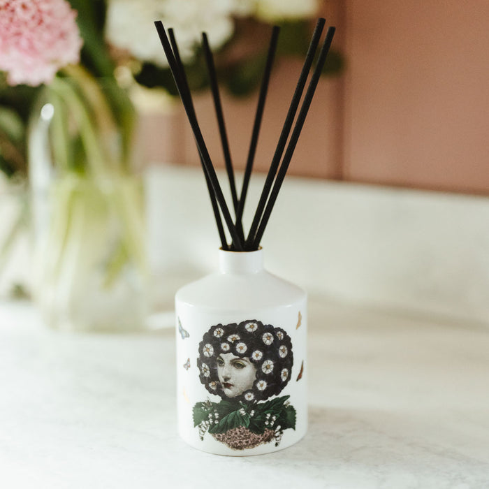 Eden Ceramic Reed Diffuser by Chase and Wonder, fine china with 22ct gold